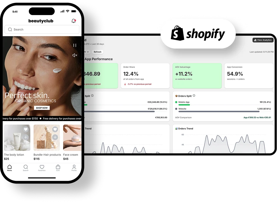 BeyondCart Dashboard and Mobile App