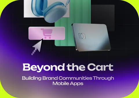 Products and messages illustrating a mobile brand community