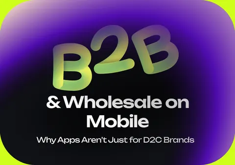 B2B wholesale mobile shopping illustration