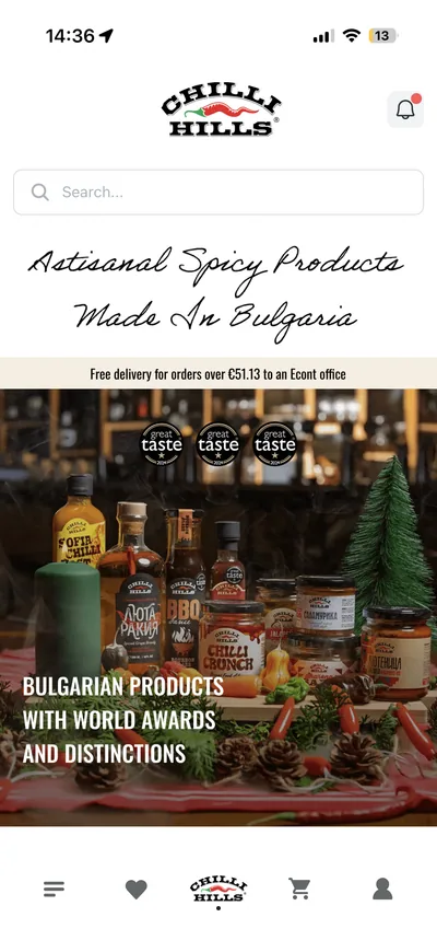 Chilli Hills app — An unmistakable storefront