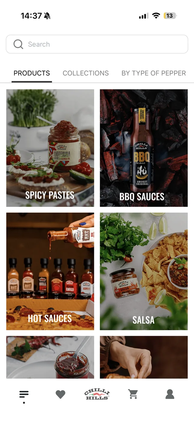 Chilli Hills mobile app - Explore different kinds of heat