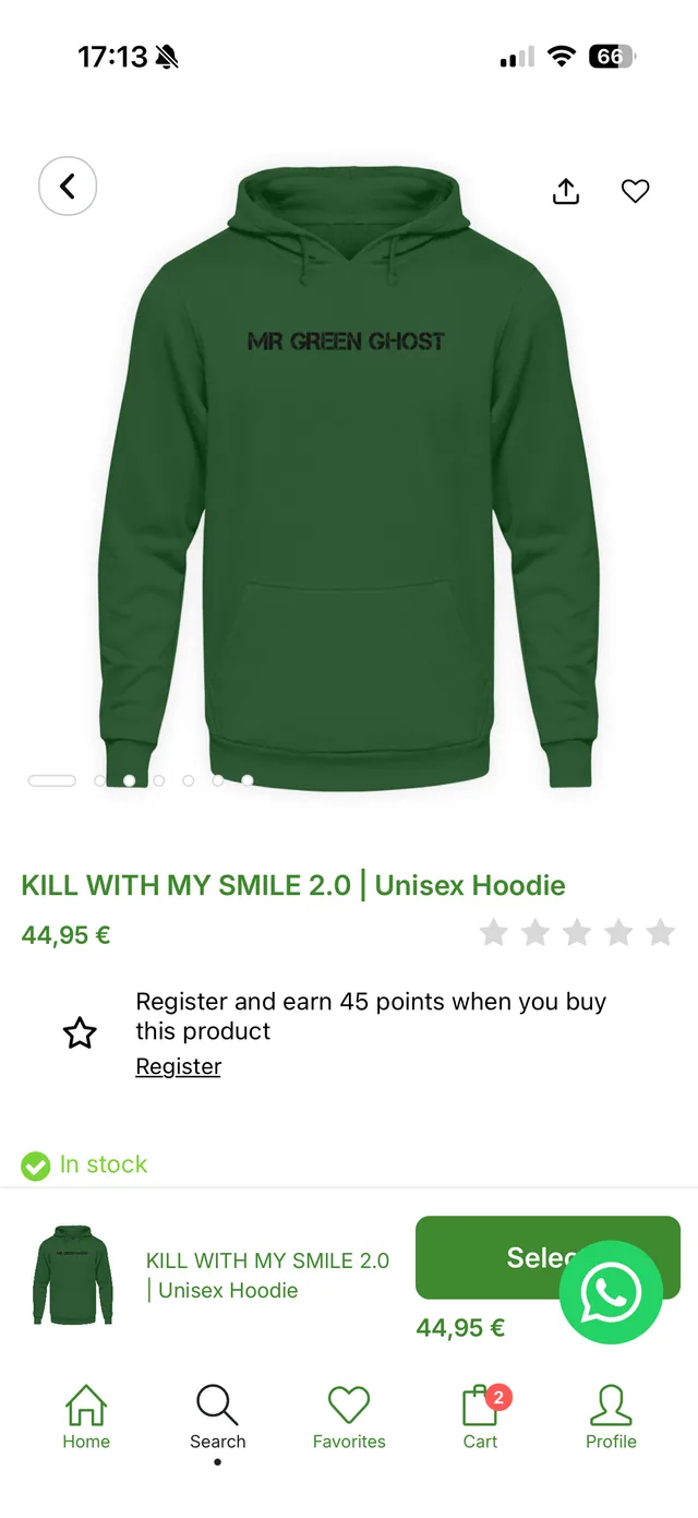 Mr Green Ghost mobile app - Consistency at product level