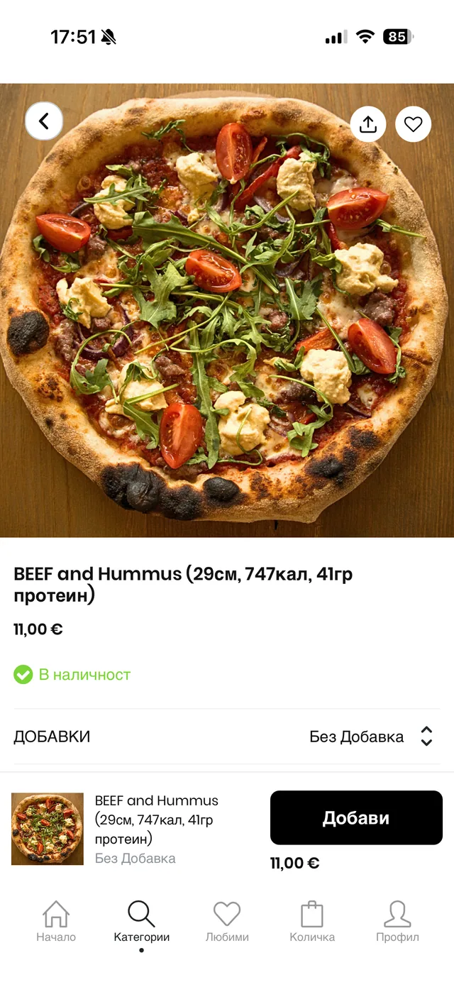 Pizza Pro mobile app - A focused order decision