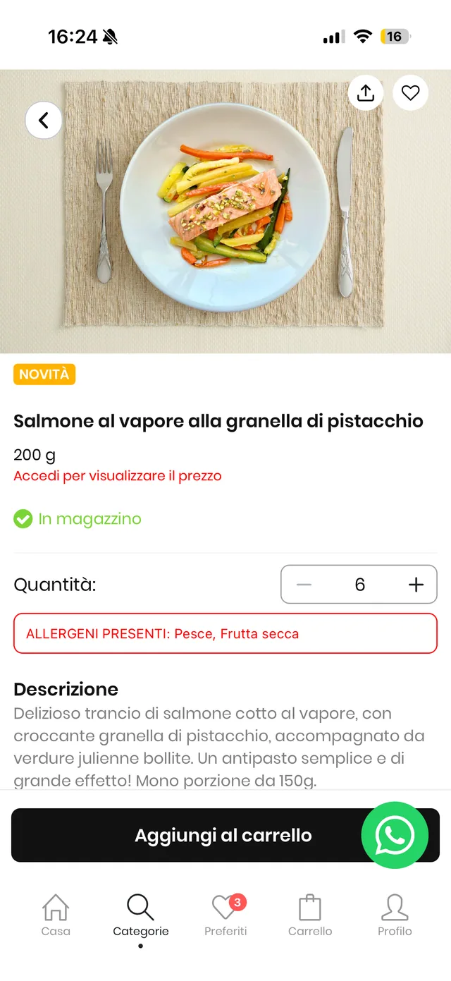 Villa Lori Gastronomia mobile app - Protected business pricing